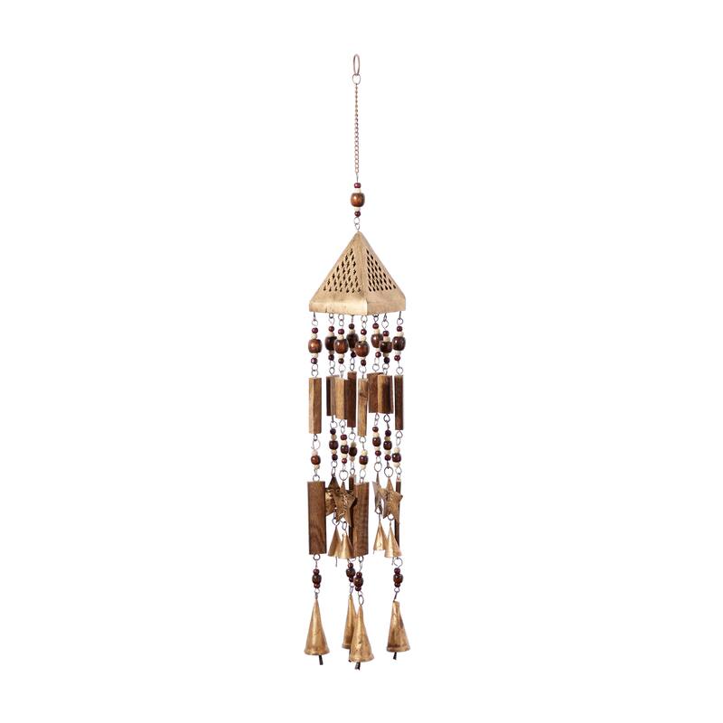 Brown Wood Coastal Windchime 12 x 1 x 26