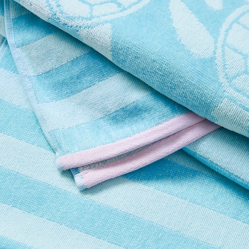 Linery & Co. 100% Cotton Jacquard 2 Pack Summer Beach Towels