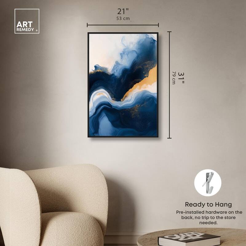 Blue Deep III Canvas by Art Remedy