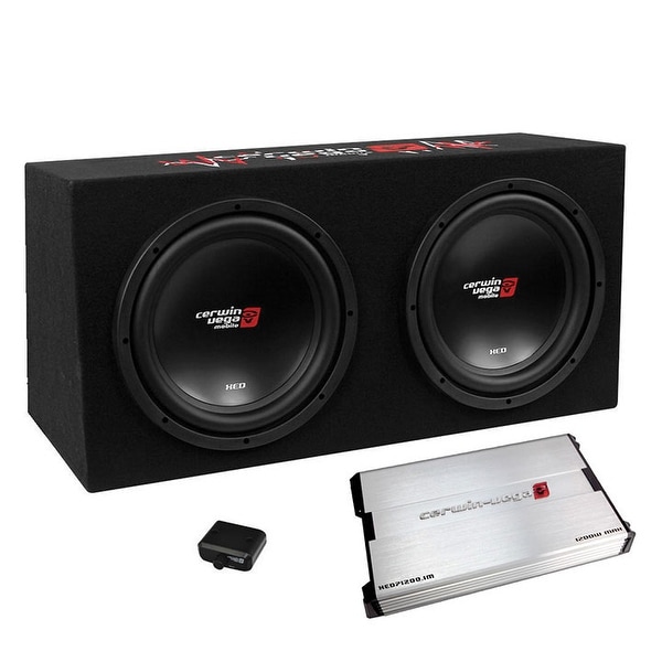 Cerwin Vega XED 3000W MAX Basskit Dual 12" loaded sealed 3/4" MDF w/1000W MAX amp