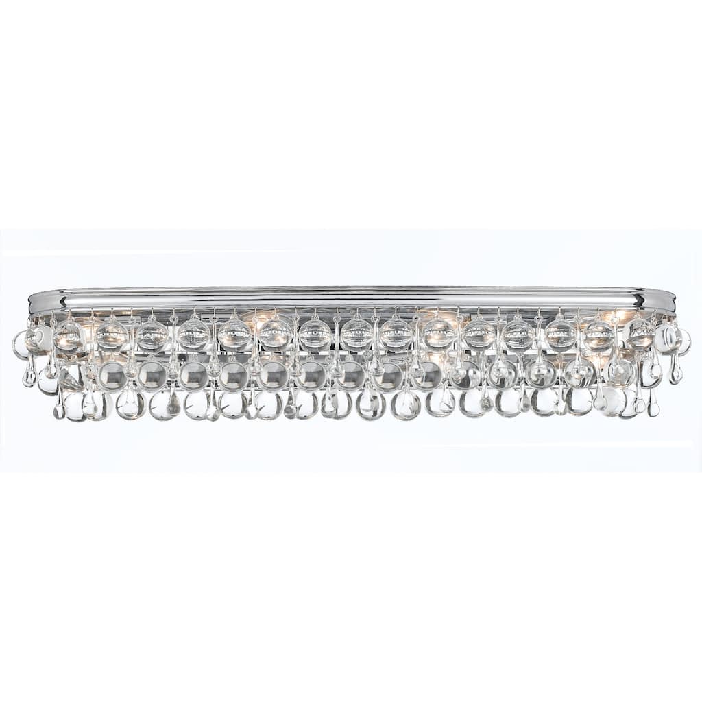 Calypso 8 Light Chrome Vanity Light - 33'' W x 6'' H x 6'' D