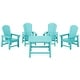 preview thumbnail 42 of 193, Laguna Kids Adirondack 5-Piece Square Table Dining Set Turquoise