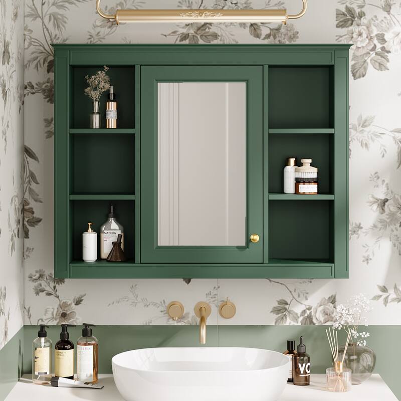 35'' x 27.5'' Medicine Cabinet, Wall Mounted Bathroom Storage Cabinet(Not Include Bathroom Vanity )