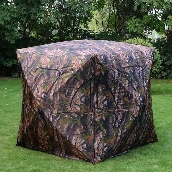 Shop Costway Ground Hunting Blind Portable Deer Pop Up Camo Hunter Weather Overstock 19739390