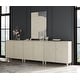 preview thumbnail 41 of 50, Buffet Cabinet with 3 Compartments for Dining Room, 32.4"H Sideboard 106 Inches - Beige