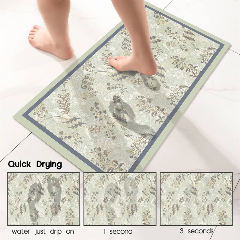 Bath Mat Rug-Thin Quick Dry