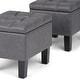 preview thumbnail 32 of 66, WYNDENHALL Lancaster 44 inch Wide Contemporary Rectangle Storage Ottoman