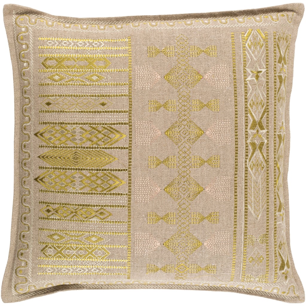 Decorative Fort Worth Lime 22-inch Throw Pillow Cover