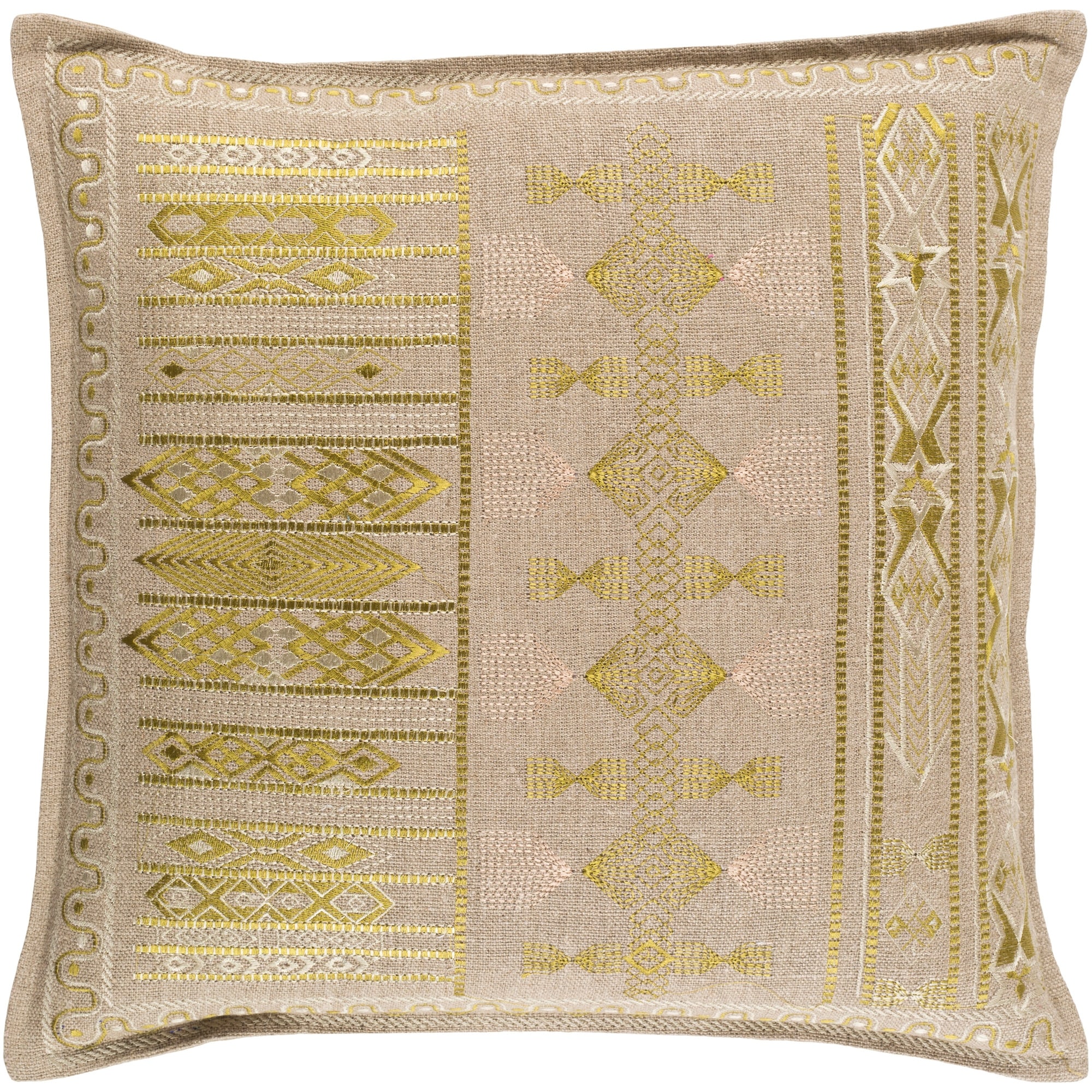 Decorative Fort Worth Lime 22-inch Throw Pillow Cover
