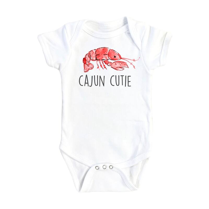 Cajun Cutie Crawfish - Baby Boy Girl Clothes Infant Bodysuit Funny Cute Newborn - Pink - 0-3M