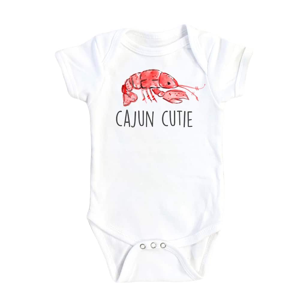 Cajun Cutie Crawfish - Baby Boy Girl Clothes Infant Bodysuit Funny Cute Newborn
