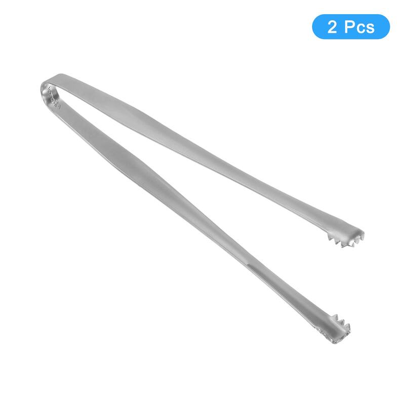 Serving Tongs, 2pcs 6 Inch - Stainless Steel Ice Tongs for Dessert - 6 Inch