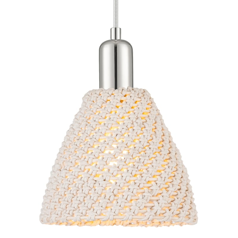 Innovations Lighting 716-1P-NBD-75-NAT Natural Ballston Dome 8" Wide - Polished Nickel
