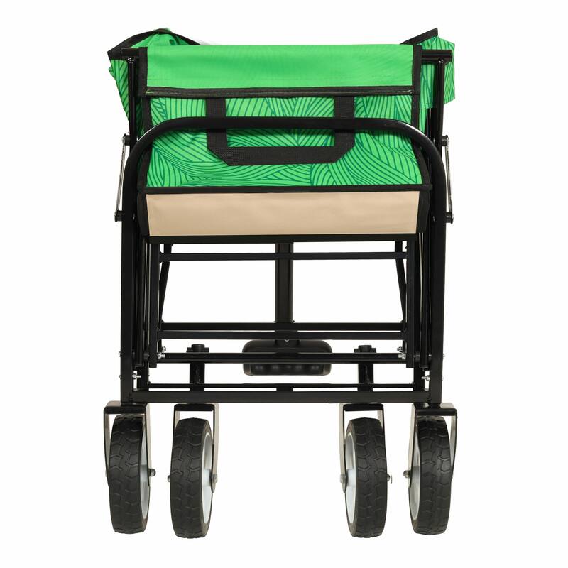 Minimeetall Colorful Collapsible Wagon Cart with Strapping System - Beach Wagon, Utility Cart
