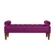 preview thumbnail 15 of 23, Velvet Long Bed Bench for Bedroom,Upholstered Window Bench with Tufted Button,Entryway Bench,Bolster Bench for Living Room