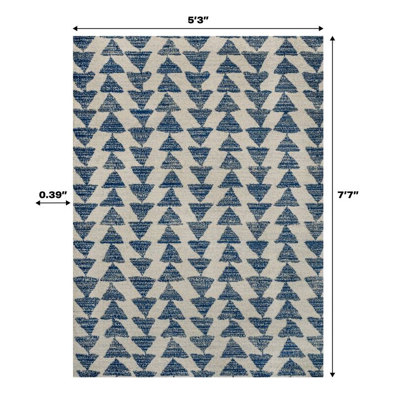 JONATHAN Y Khalil Moroccan Triangle Geometric Area Rug