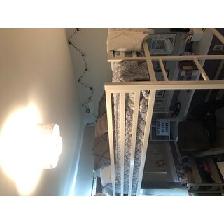 Novogratz Maxwell Metal Loft Bed with Desk & Shelves