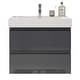 preview thumbnail 49 of 71, Baillie 30'' Wall-Mounted Vanity with Reinforced Acrylic Sink 30''Width - Gloss Gray