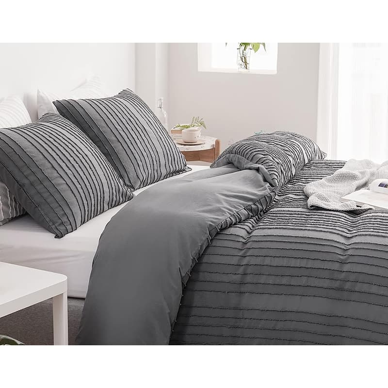 Gray Duvet Cover Set,Duvet Cover Tufted Bedding Set On Sale Bed