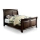 preview thumbnail 3 of 6, Furniture of America Hazelo Modern Brown Solid Wood Sleigh Bed