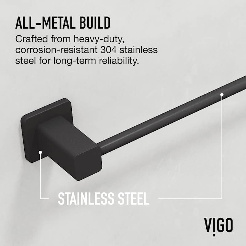 VIGO Meridian 3-Piece Bathroom Hardware Accessory Set with 24 in. Towel Bar, Toilet Paper Holder, Hand Towel Holder