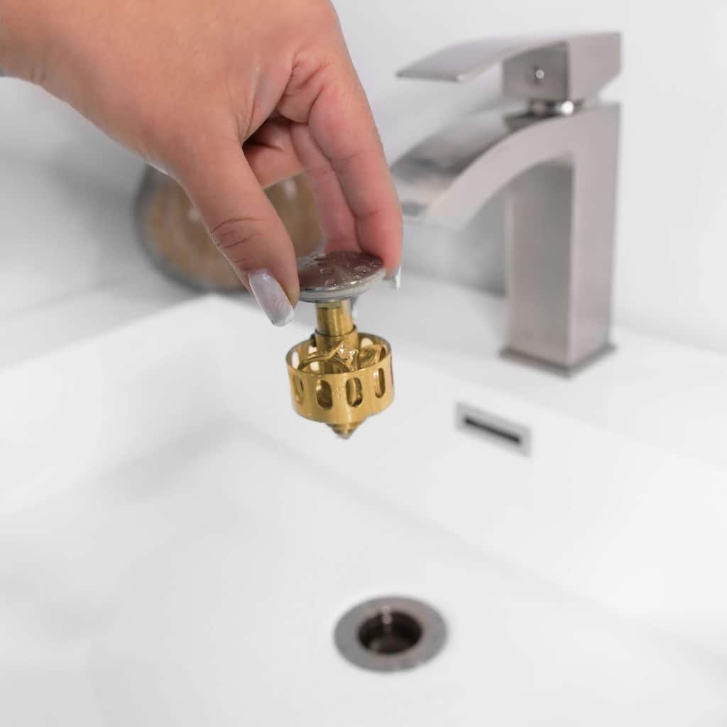 STYLISH Pop-Up Bathroom Sink Drain with Overflow (Set of Two)
