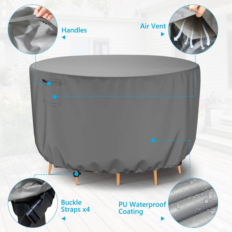 Round Patio Table Cover Outdoor Furniture Cover