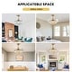 preview thumbnail 16 of 26, 48 in. Indoor Modern Ceiling Fan with Light Gold Retractable Crystal Chandelier Fan with Remote for Kitchen Living Room