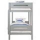 preview thumbnail 4 of 3, Gray Twin/Twin Bunk Bed with Ladder
