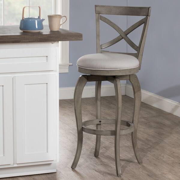 Shop The Gray Barn Chatterly Aged Grey Swivel Counter Height Stool