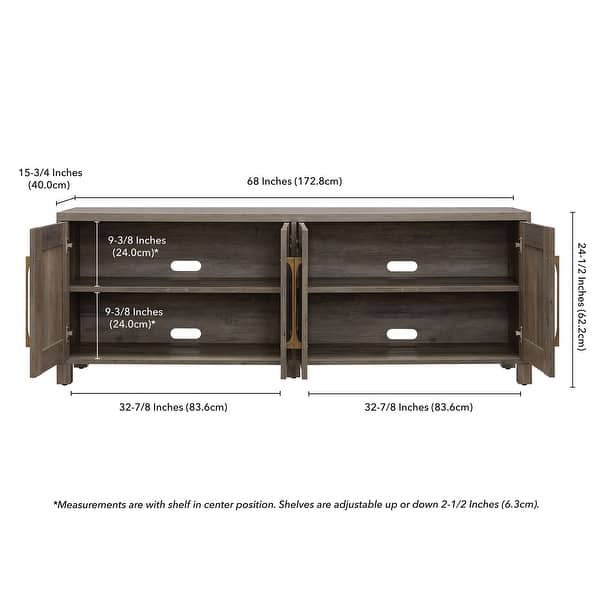 dimension image slide 5 of 6, Chabot Rectangular TV Stand for TV's up to 75"