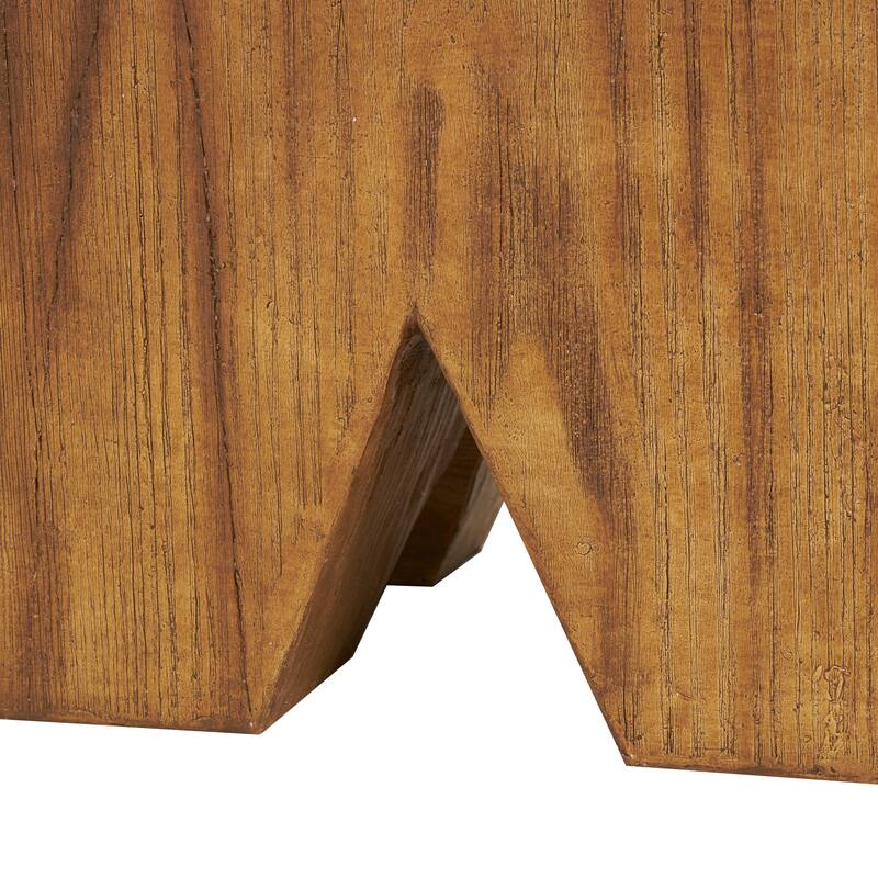 Magnesium Oxide Outdoor Accent Table - Brown - Roche River Decor