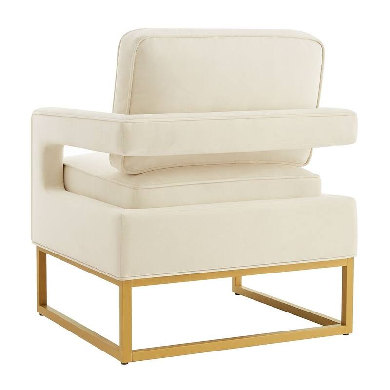 Accent Arm Chair with Gold Base