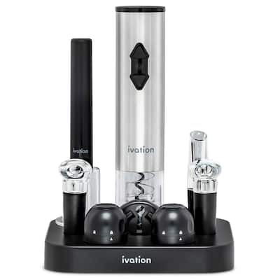 Ivation 9-Piece Electric Wine Opener Set, Deluxe Wine Opener Gift Set