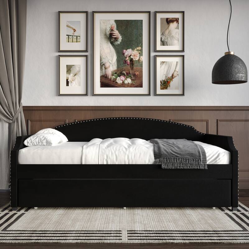 Clayfell Kilgore Upholstered Twin Daybed - Twin - Black