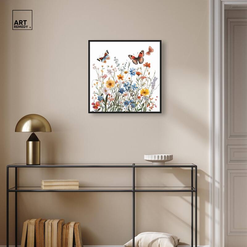 Garden of Fluttering Canvas by Art Remedy