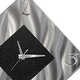preview thumbnail 5 of 3, Statements2000 Black/Silver Modern Metal Wall Clock Art Accent Decor by Jon Allen - Prediction Clock