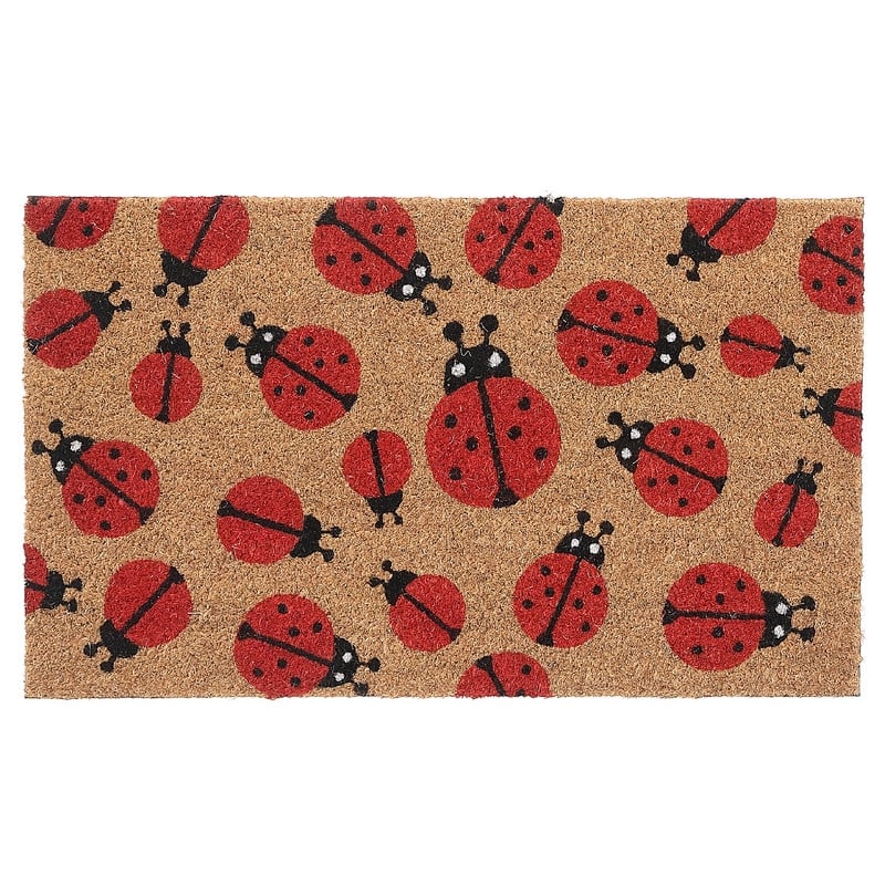 Coir Door Mat (Crawling Ladybugs) - 2' x 6' Runner