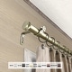preview thumbnail 7 of 5, InStyleDesign Pita 1 inch Diameter Adjustable Curtain Rod 120 to 170 inches - Light gold