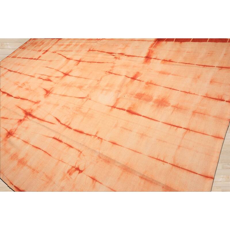 8'8''x14 Hand Woven Wool Ivory Kilim Modern& Contemporary Flatweave Area Rug - 8' 8'' x 14'