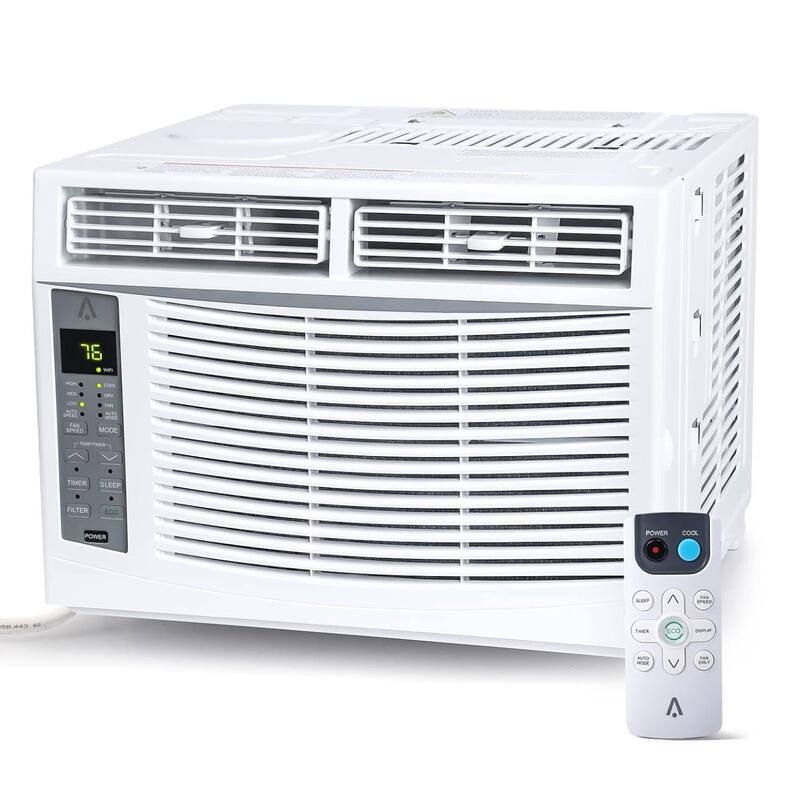 6000 BTU Window Air Conditioner for Home and Office Use with Wifi - N/A - White