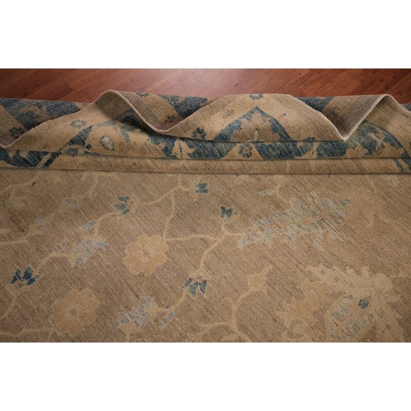 Oushak Turkish Area Rug Handmade Vegetable Dye Wool Carpet - 8'0" x 11'2"