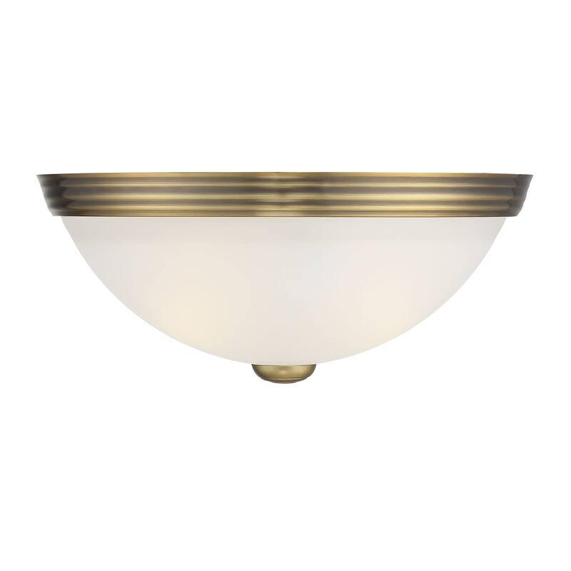Savoy House 2 Light 11" Wide Flush Mount Bowl Ceiling Fixture - Warm Brass