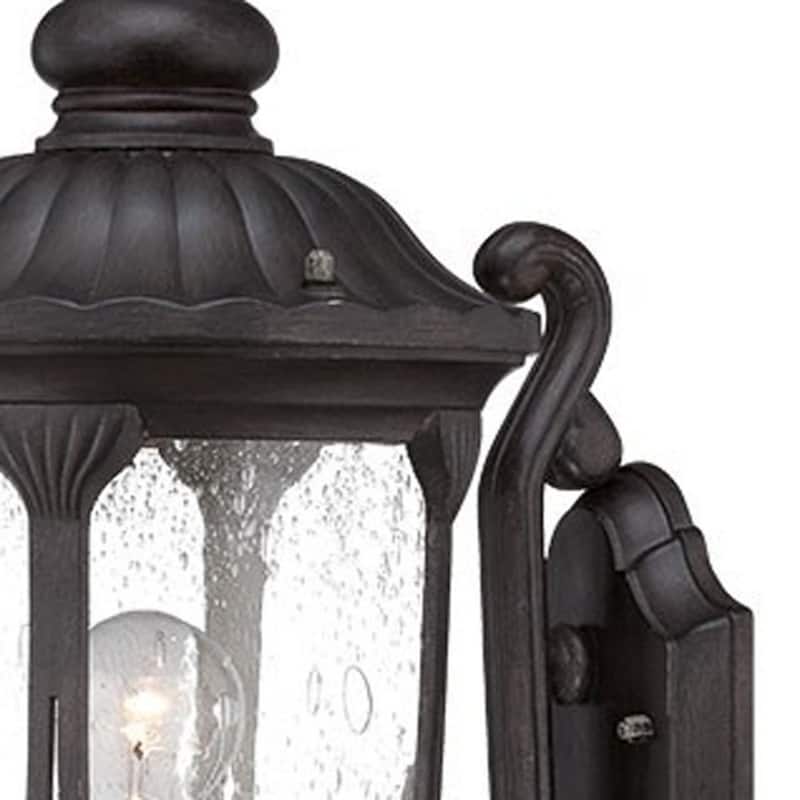 Aluminum XL Outdoor Wall Lantern Light with Seeded Glass Hardwired - 11.5” x 9” x 22.5” (D x W x H)