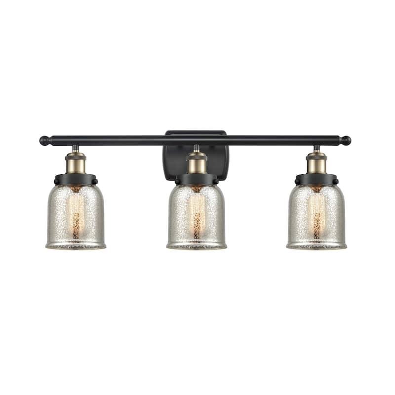 Innovations Lighting 916-3W-12-26 Bell Vanity Bell 3 Light 26" Wide - Black Antique Brass / Silver Plated Mercury