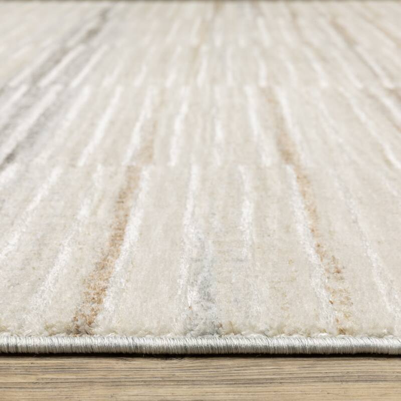 Style Haven Owen Contemporary Layered Stripes Area Rug