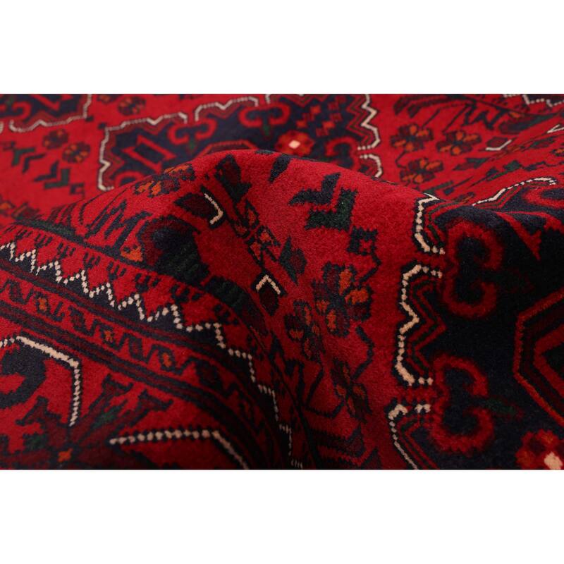 ECARPETGALLERY Hand-knotted Finest Khal Mohammadi Red Wool Rug - 2'8 x 9'7