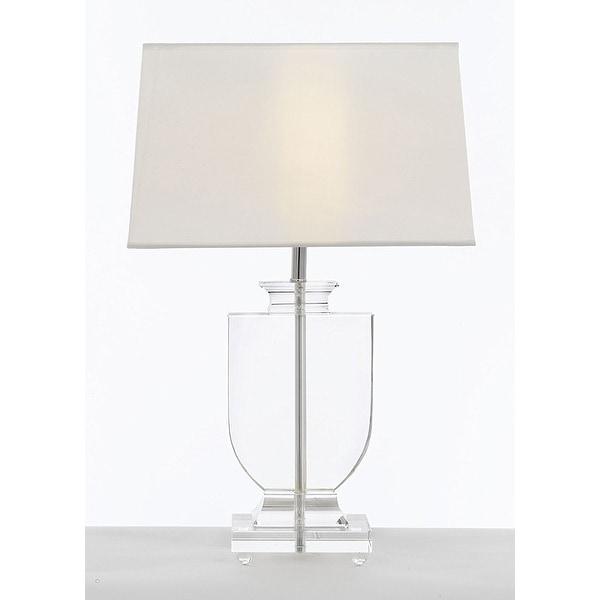Shop Crystal Urn Table Lamp with White Shade Modern Glass ...