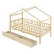 preview thumbnail 59 of 57, Roomfitters Twin Size Wooden House Bed with Two Storage Compartments, Stylish and Space-Saving Bed Frame