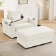 preview thumbnail 12 of 50, Modern Style Armchair with a Movable Storage Ottoman, Two USB Ports, Two Cup Holders, a Phone Holder and Side Pockets